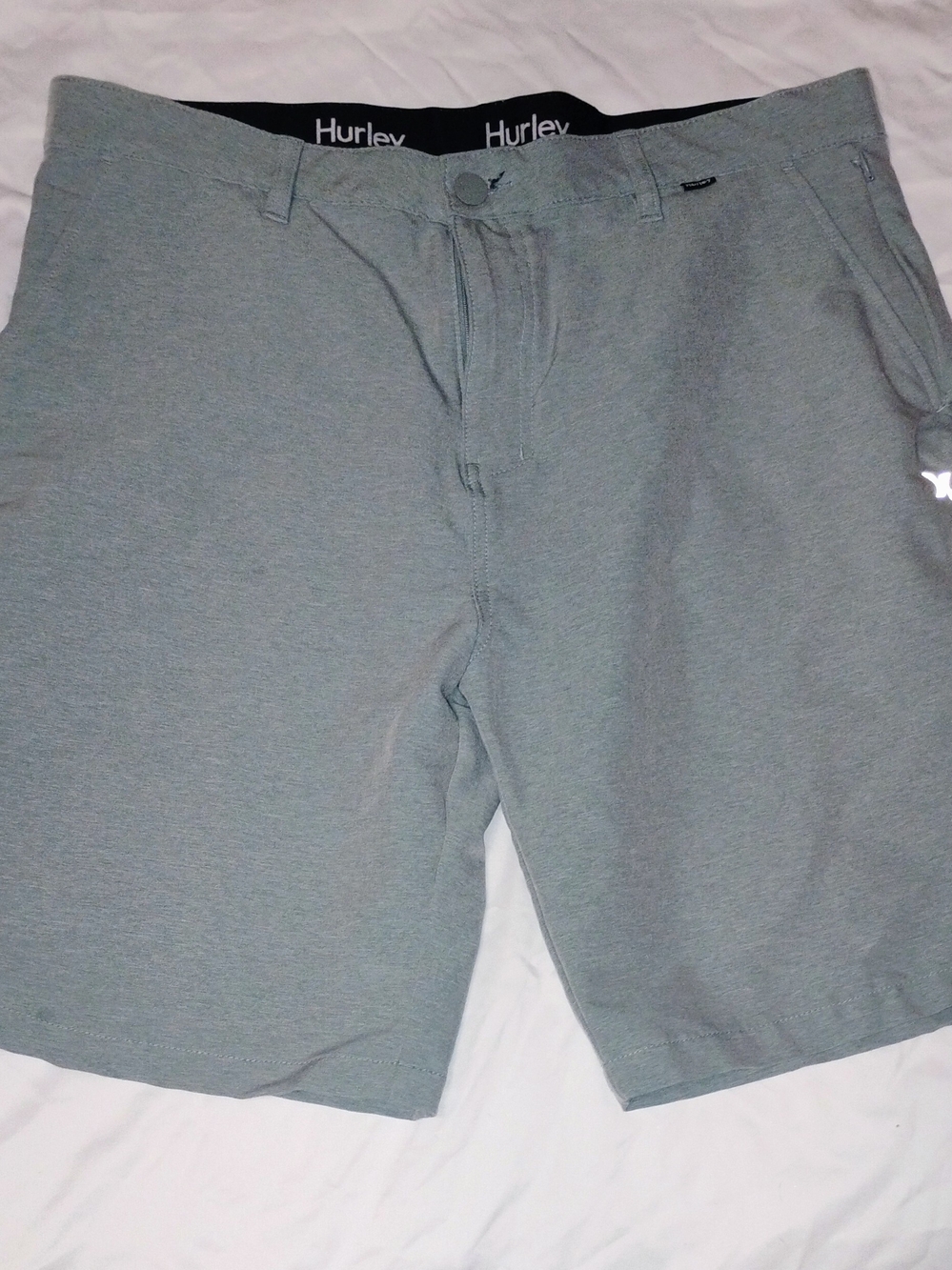 Hurley Hybrid Spacedye Walk Shorts Men’s 36 Gray Quick Dry Stretch Surf Casual